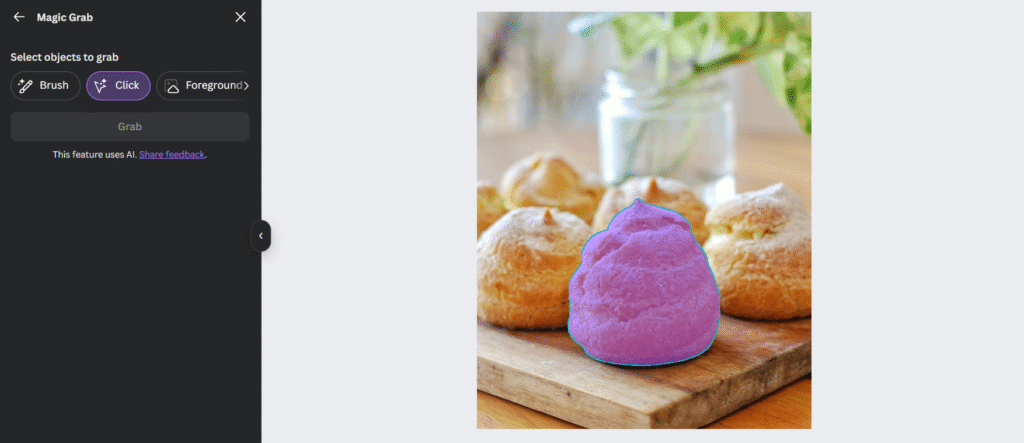 Objection Detection used in Canva's Magic Grab AI-Powered feature